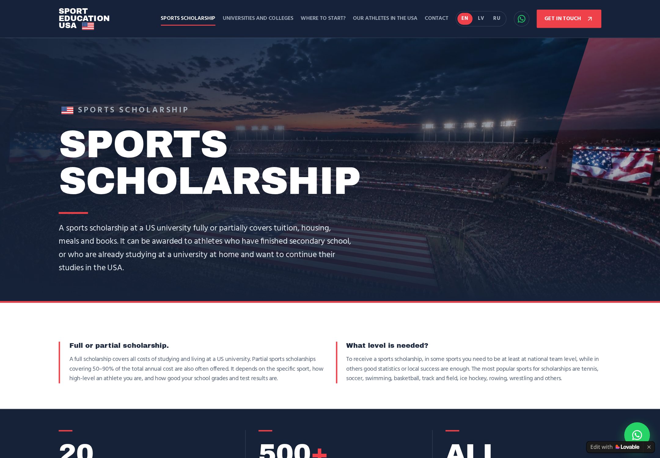 Sport and Education USA — 2